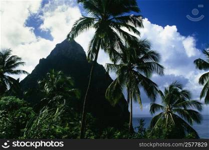 The Grand Piton Peak as seen from a distance, St. Lucia