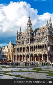The Grand Place in a beautiful summer day in Brussels,