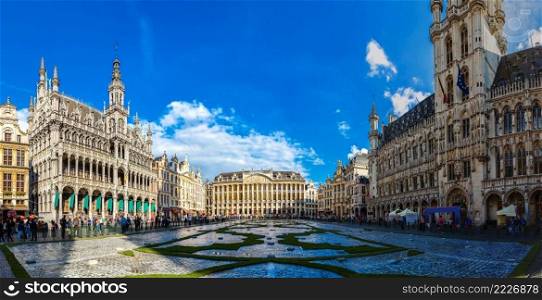 The Grand Place in a beautiful summer day in Brussels, Belgium