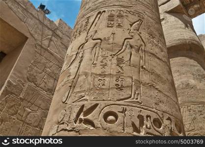 The Great Hypostyle Hall of the Temple of Karnak. Luxor, Egypt.