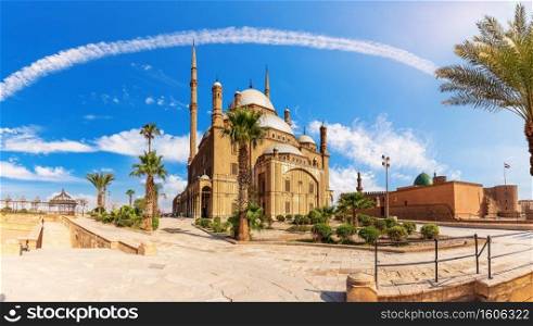 The Great Mosque of Muhammad Ali Pasha in the Cairo Citadel, Egypt.