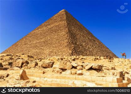 The Great Pyramid of Cheops in Giza, Egypt.. The Great Pyramid of Cheops in Giza, Egypt