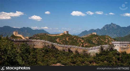 The Great Wall of China - a remote section of the wall at Jinshanling, about 60 miles east of Beijing.