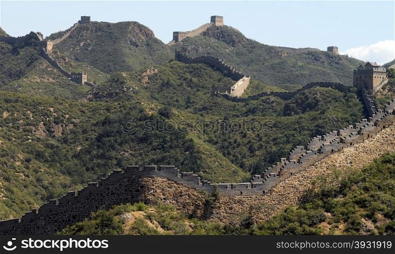 The Great Wall of China at Jinshanling near Beijing in China.