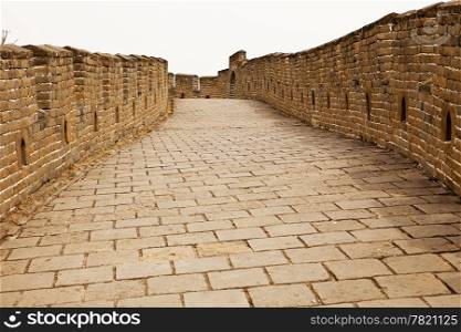 The Great Wall of China is one of the world&rsquo;s landmarks. The road on top is wide enough for a number of people or even horses to cross.
