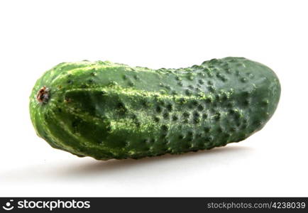 The green cucumbers isolated on white background.