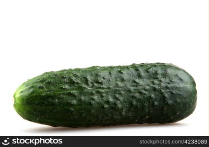 The green cucumbers isolated on white background.