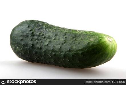 The green cucumbers isolated on white background.