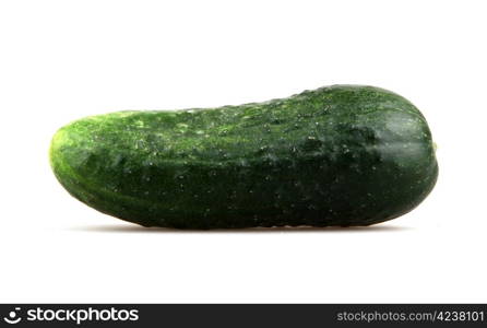 The green cucumbers isolated on white background.