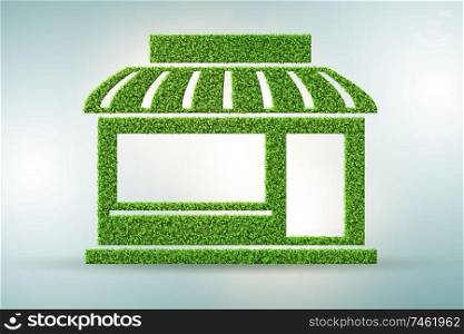 The green house concept  - 3d rendering. Green house concept  - 3d rendering