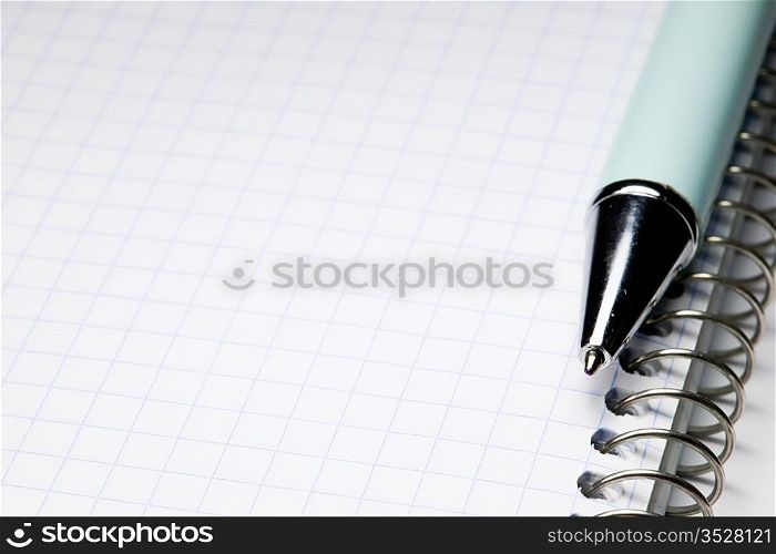 The handle lying on a paper