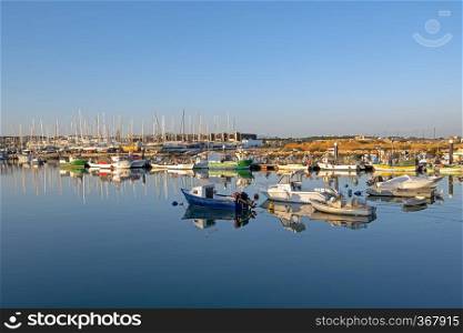 The harbor from Lagos in the Algarve Portugal