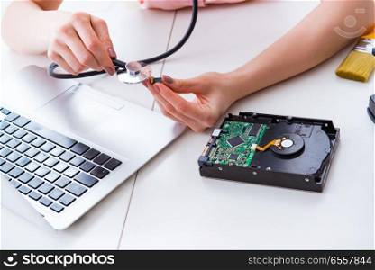 The hard drive repair and data recovery with restoration. Hard drive repair and data recovery with restoration