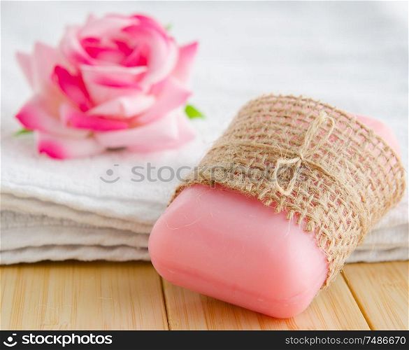 The healthy lifestyle concept with aromatic soaps. Healthy lifestyle concept with aromatic soaps
