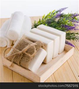 The healthy lifestyle concept with aromatic soaps. Healthy lifestyle concept with aromatic soaps