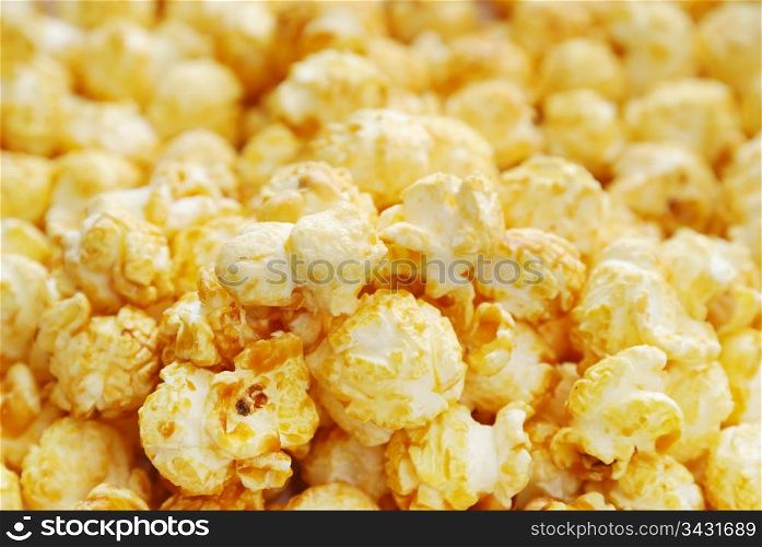 The heap of popcorn. Popcorn