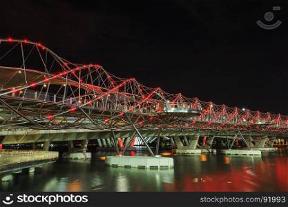 The Helix Bridge in Singapore