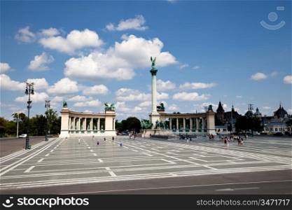 The Heroes square, Budapest, Hungary