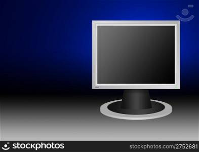 "The high resolution of image LCD of the monitor for style background (4:39) with the button and a bulb - "is included")"
