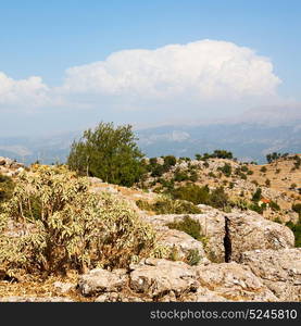 the hill in asia turkey selge old architecture ruins and nature