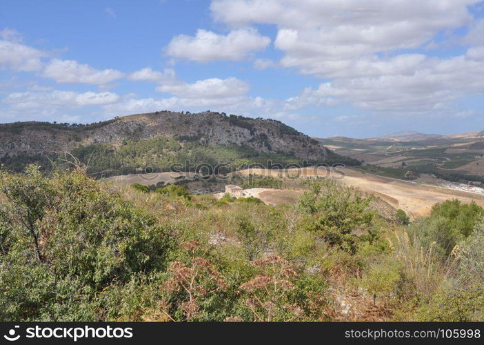 The hills in Segesta. View of the hills in Segesta, Italy