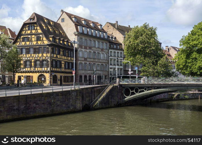 The historic city of Strasbourg in the Alsace region of France. This area of the city is a UNESCO World Heritage Site.