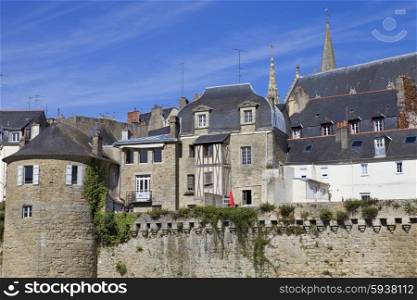 The historic city of Vannes in Brittany, France