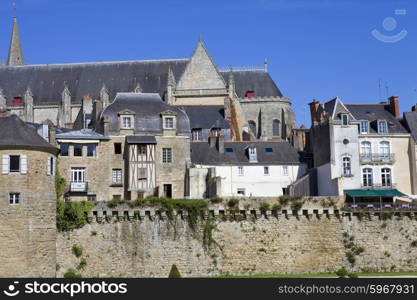 The historic city of Vannes in Brittany, France