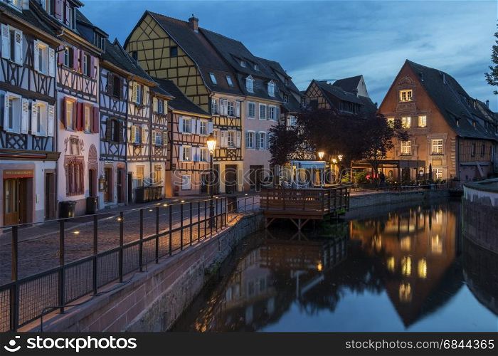 The historic Little Venice area of the old town of Colmar in the Alsace region of northeast France.