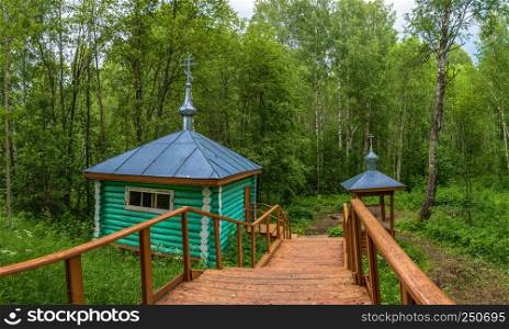 The Holy Well of St. Macarius Pisemsky in the village of Makariy on the Letter, Buysky District, Kostroma Region, Russia.