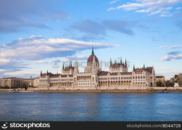 The Hungarian Parliament Building, a notable landmark of Hungary and a popular tourist destination of Budapest.