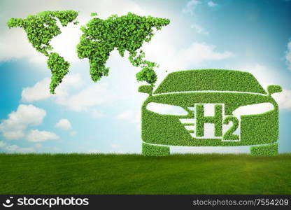 The hydrogen car concept - 3d rendering. Hydrogen car concept - 3d rendering