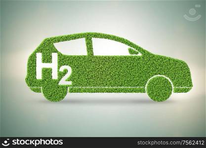 The hydrogen car concept - 3d rendering. Hydrogen car concept - 3d rendering