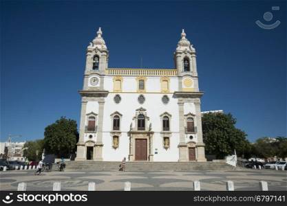 the Igreja do Carmo in the old town of Faro at the east Algarve in the south of Portugal in Europe.. EUROPE PORTUGAL ALGARVE FARO IGREJA DO CARMO