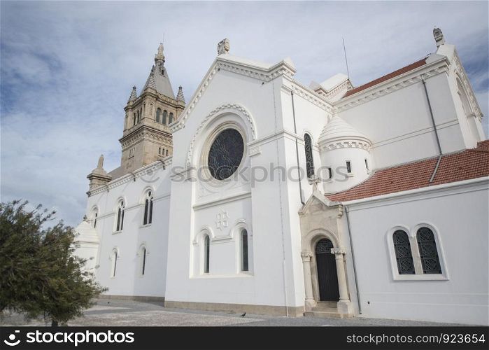 the igreja paroquial e matriz de espinho church in the town of Espinho, south of the city Porto in Porugal in Europe. Portugal, Porto, April, 2019. EUROPE PORTUGAL PORTO ESPINHO TOWN