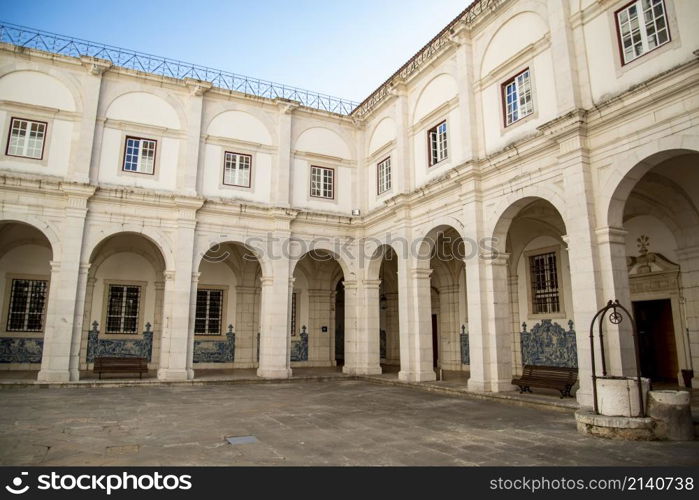 the Igreja Sao Vicente de Fora in Alfama in the City of Lisbon in Portugal. Portugal, Lisbon, October, 2021