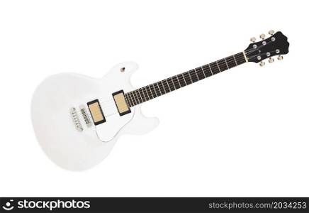 The image of guitar on the white background