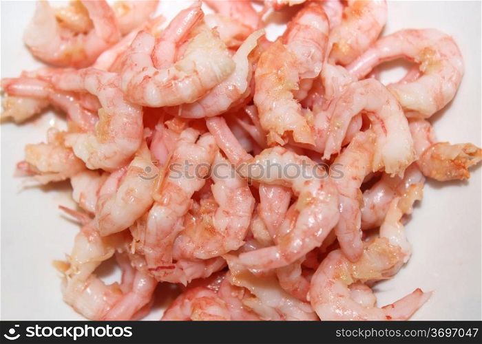 the image of many boiled tasty and refined shrimps