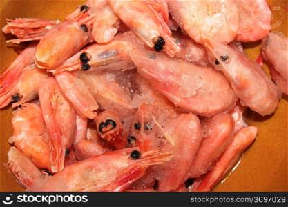 the image of many frozen and tasty shrimps
