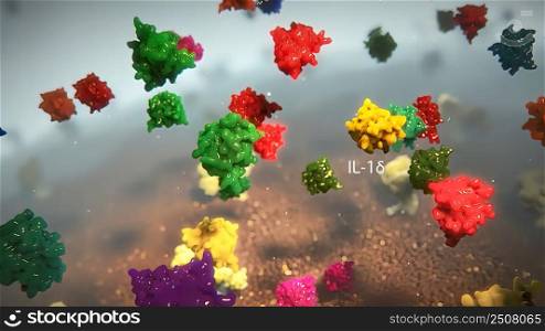 The immune system defends our body against invaders, such as viruses, bacteria, and foreign bodies. 3D illustration. Immune system defense, functioning in the body