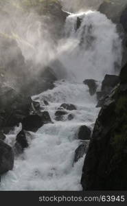 The impressive Svandalsfossen waterfall close to Ryfylke