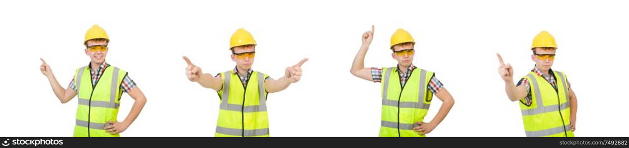 The industrial worker isolated on the white background. Industrial worker isolated on the white background