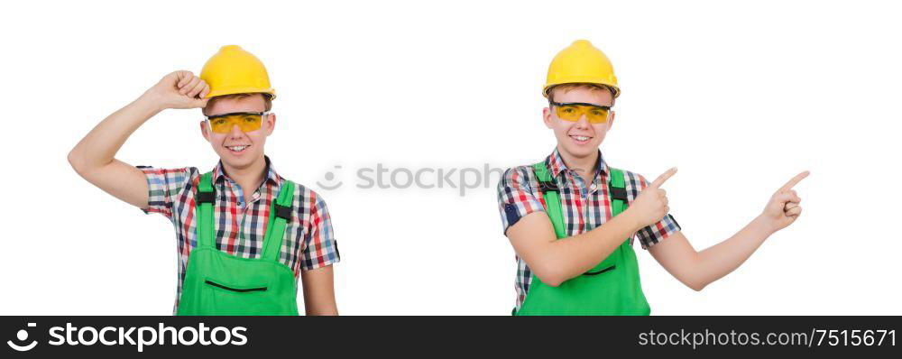 The industrial worker isolated on the white background. Industrial worker isolated on the white background