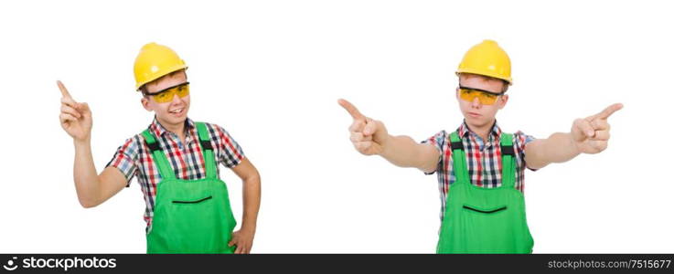 The industrial worker isolated on the white background. Industrial worker isolated on the white background