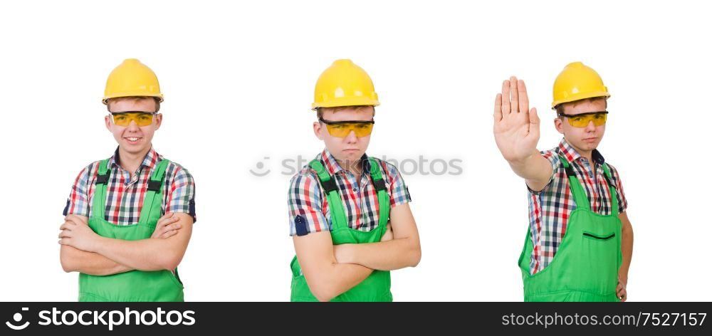 The industrial worker isolated on the white background. Industrial worker isolated on the white background