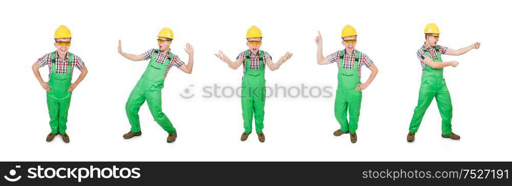 The industrial worker isolated on the white background. Industrial worker isolated on the white background