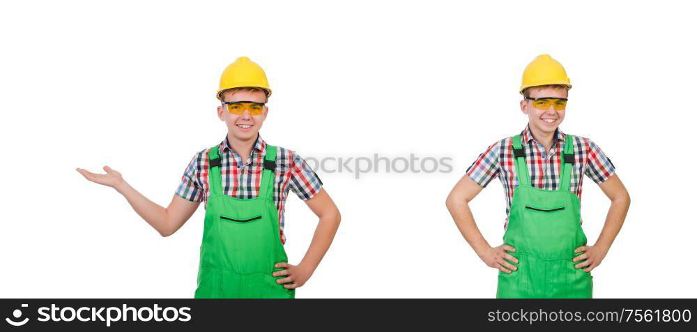 The industrial worker isolated on the white background. Industrial worker isolated on the white background