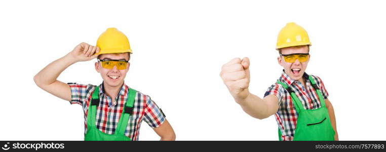 The industrial worker isolated on the white background. Industrial worker isolated on the white background