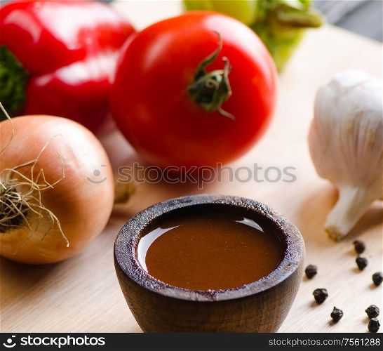 The ingredients ready for italian pasta sauce. Ingredients ready for italian pasta sauce