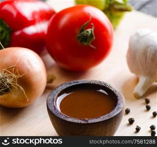 The ingredients ready for italian pasta sauce. Ingredients ready for italian pasta sauce